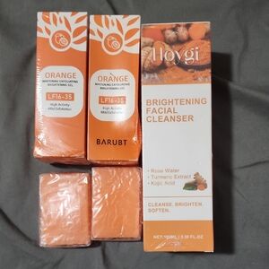 Brightening Facial Cleanser with Orange and White Packaging